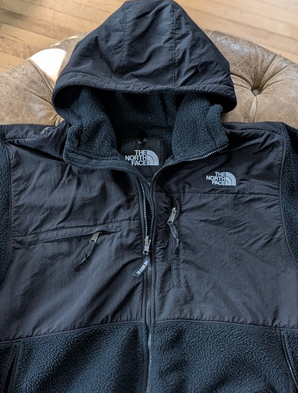 The North Face Denali Men’s Black Hooded Fleece Jacket Size XXL Classic